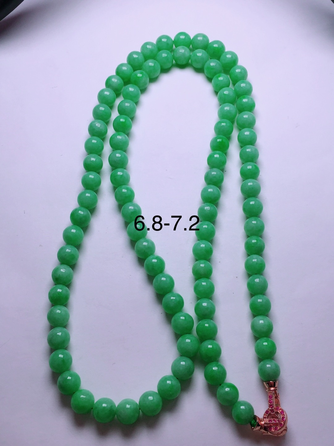 ️绿珠子项链，晶莹剔透，新颖时尚，6.8-7.2
