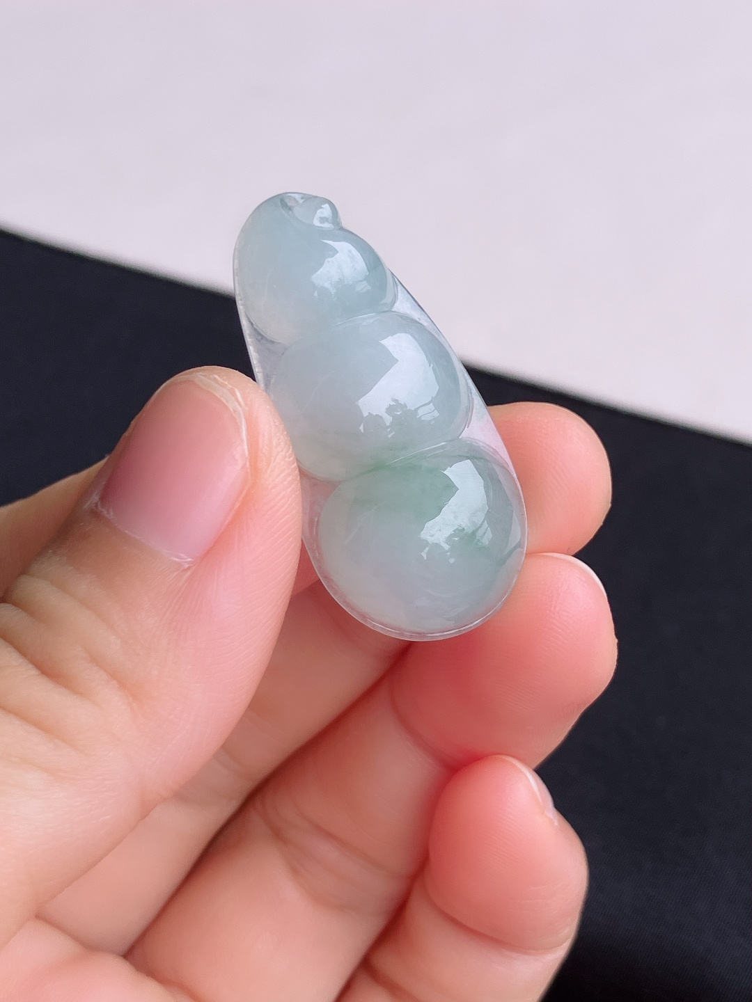 冰飘花福豆，晶莹剔透，尺寸35.8/17.6/8/自然光实拍
