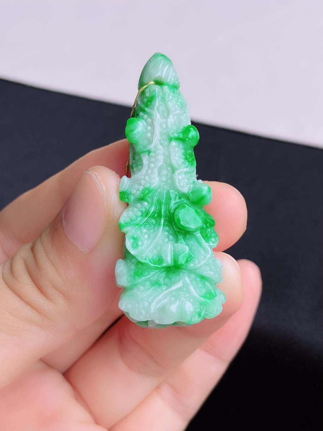 翠绿百财，饱满大气，尺寸53/21.6/14/自然光实拍