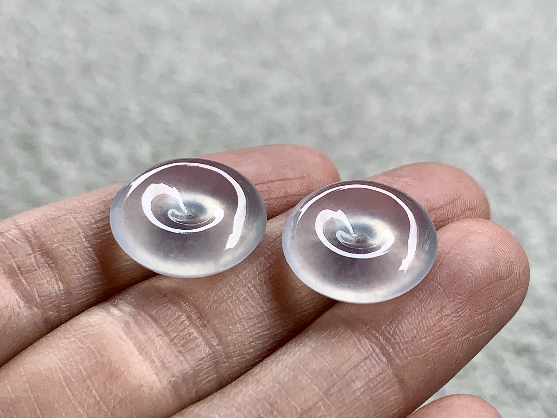 ️ 【冰种平安扣一对】 尺寸：17×5 / 17.4×5