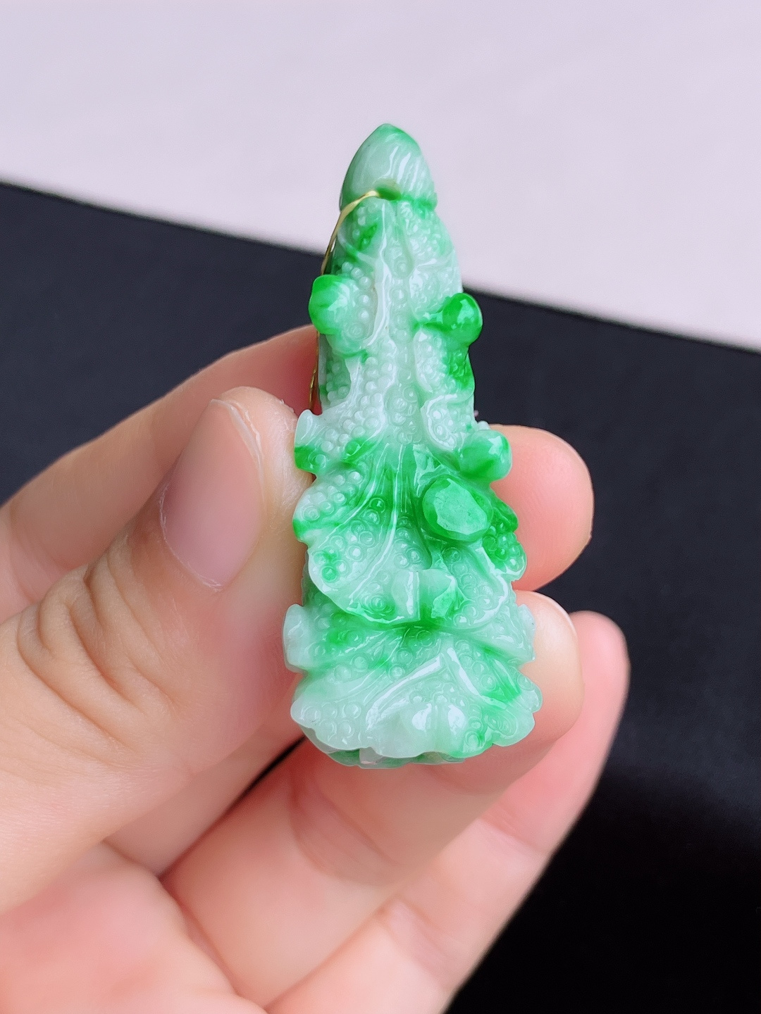 翠绿百财，饱满大气，尺寸53/21.6/14/自然光实拍