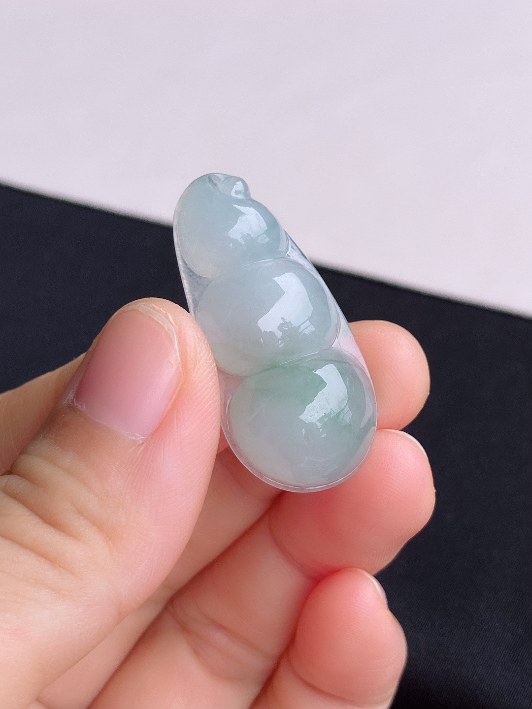 冰飘花福豆，晶莹剔透，尺寸35.8/17.6/8/自然光实拍