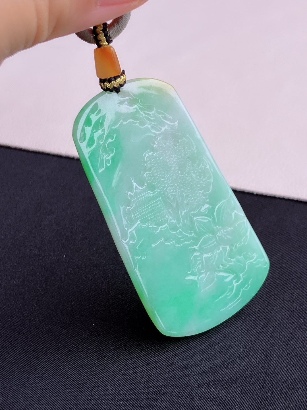 ️三彩山水牌，意境美，尺寸54/29.3/5/自然光实拍