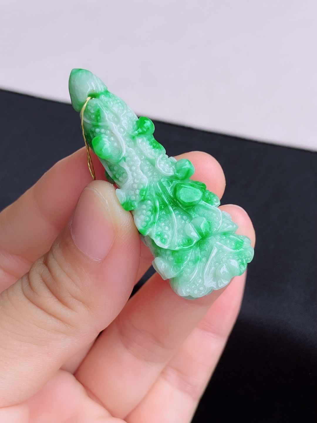 翠绿百财，饱满大气，尺寸53/21.6/14/自然光实拍