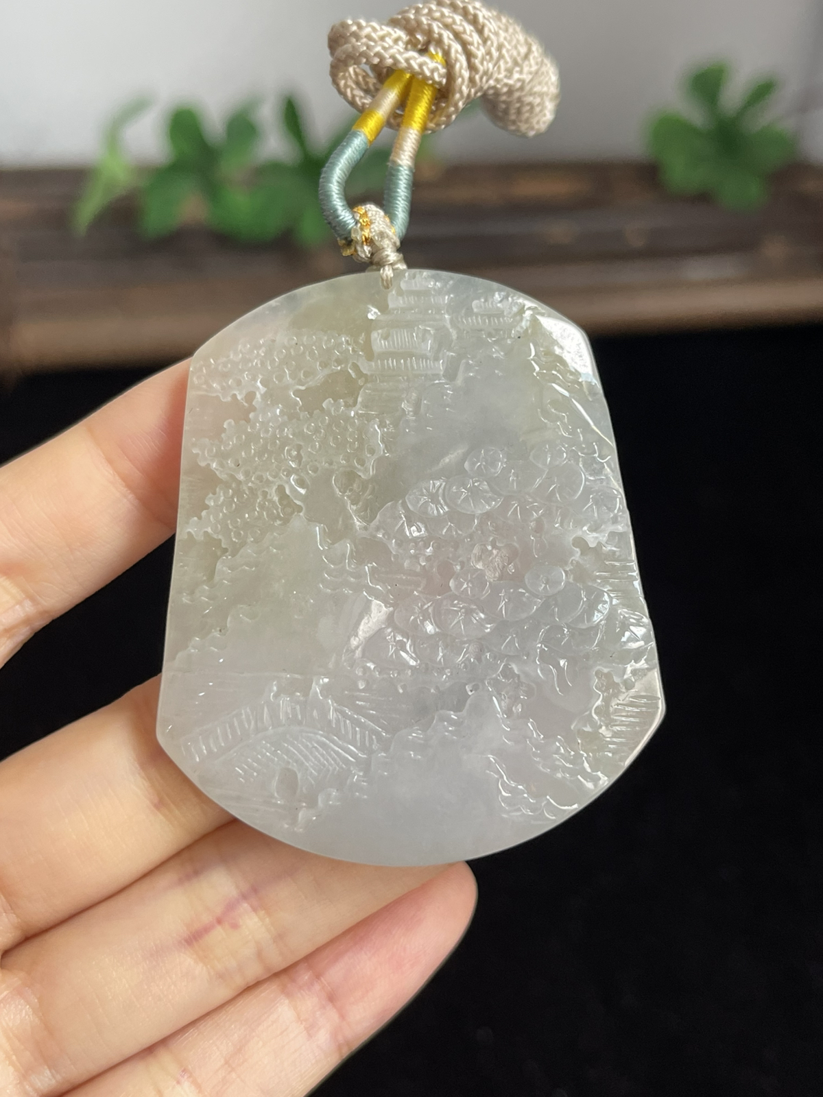 翡翠山水牌