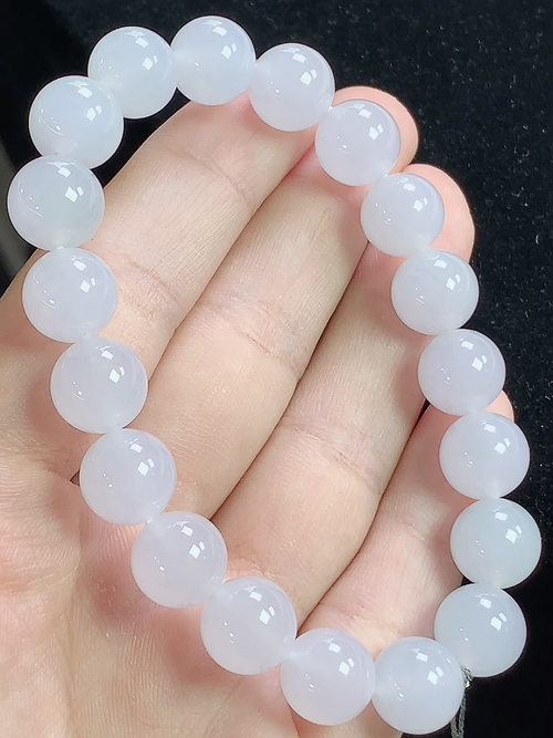 冰种玉珠手串，尺寸10mm，Q21xtg