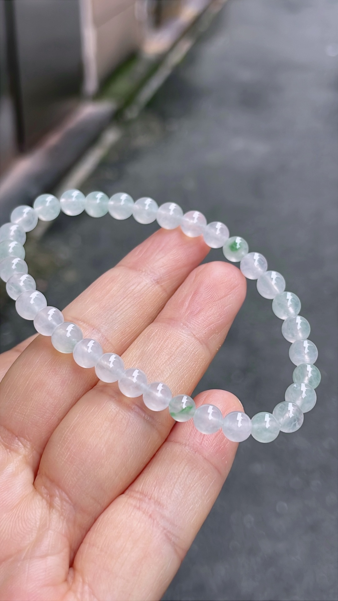 ️ 冰飘花手串 飘花灵动，珠圆玉润 尺寸：6