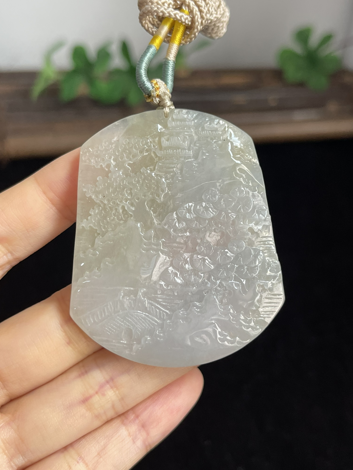 翡翠山水牌