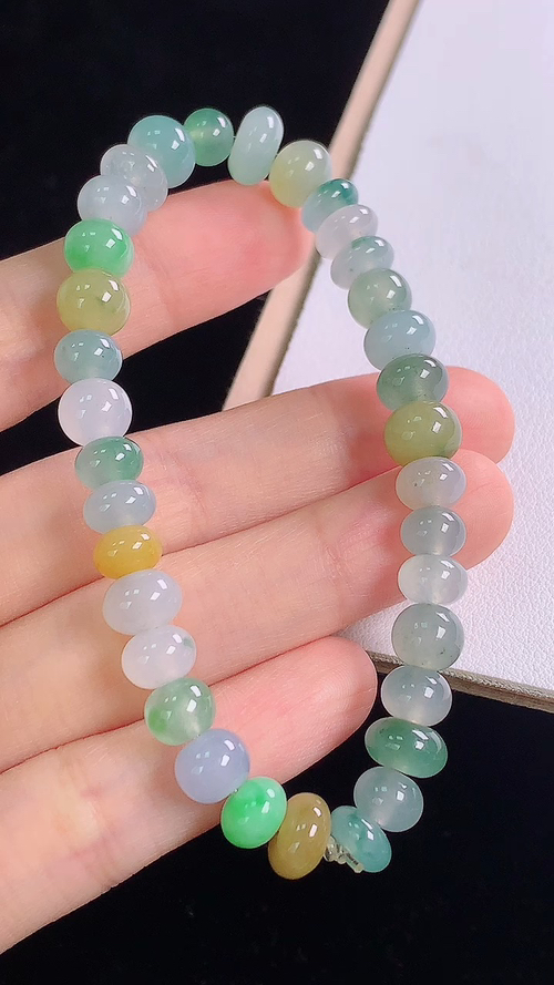 多彩手链，尺寸:8.7-4.6mm 17
