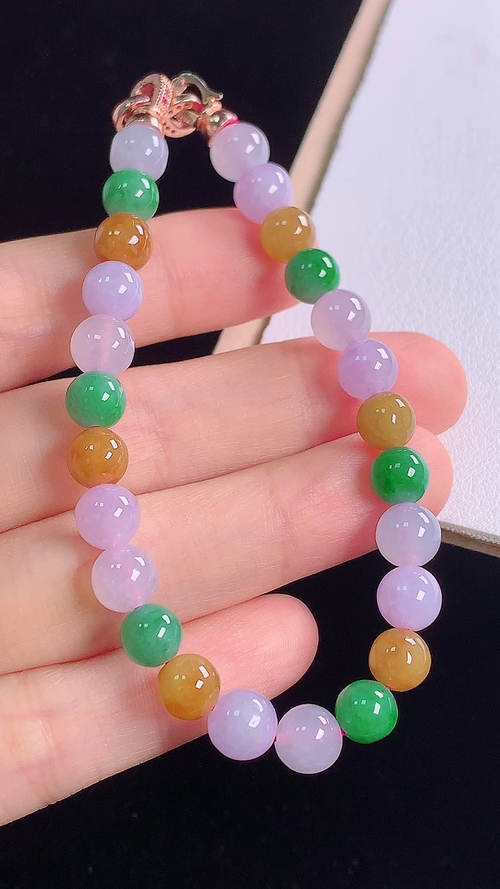 ️多彩手链，尺寸:6.7-6.7mm 17