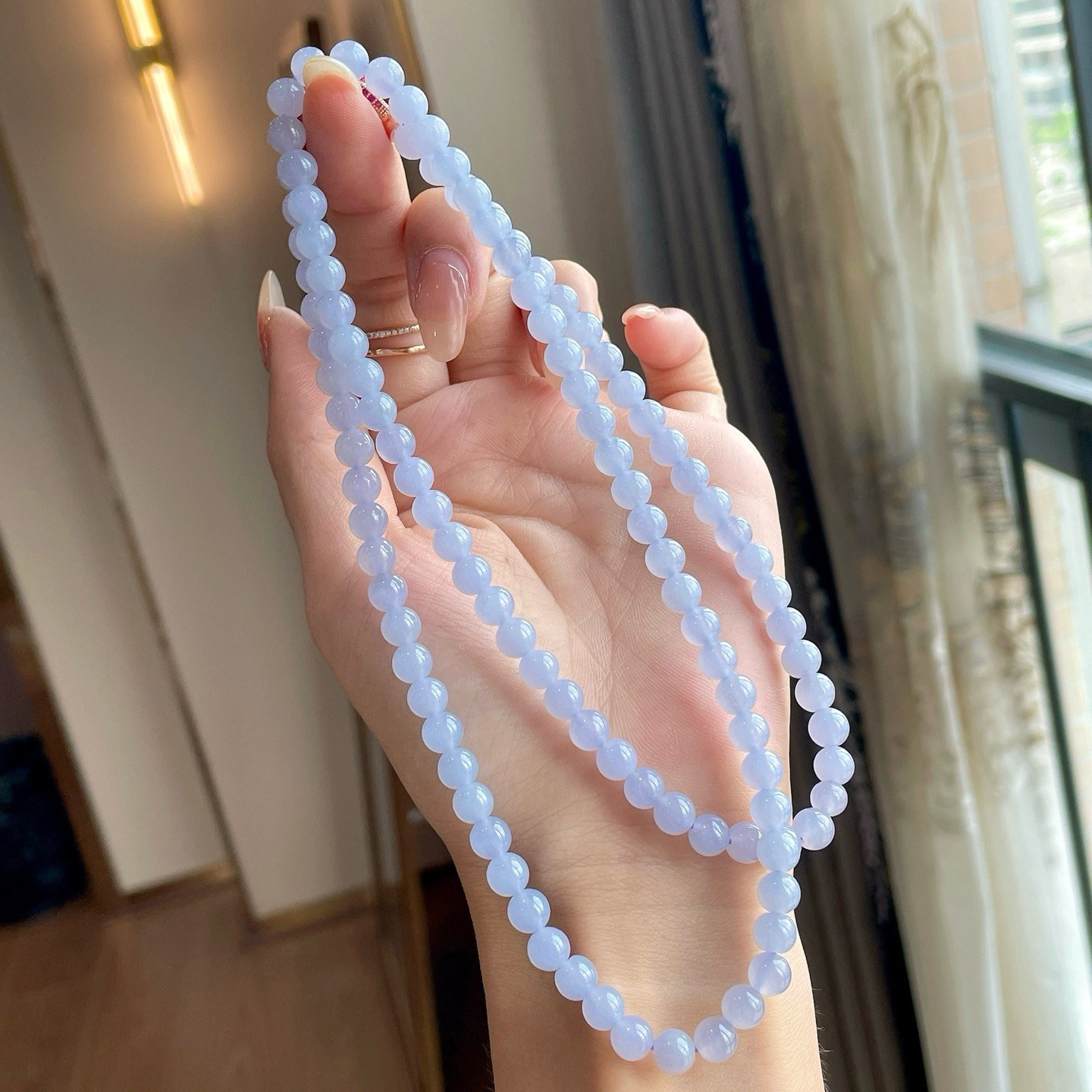 
粉紫项链 
尺寸：6.5/108颗