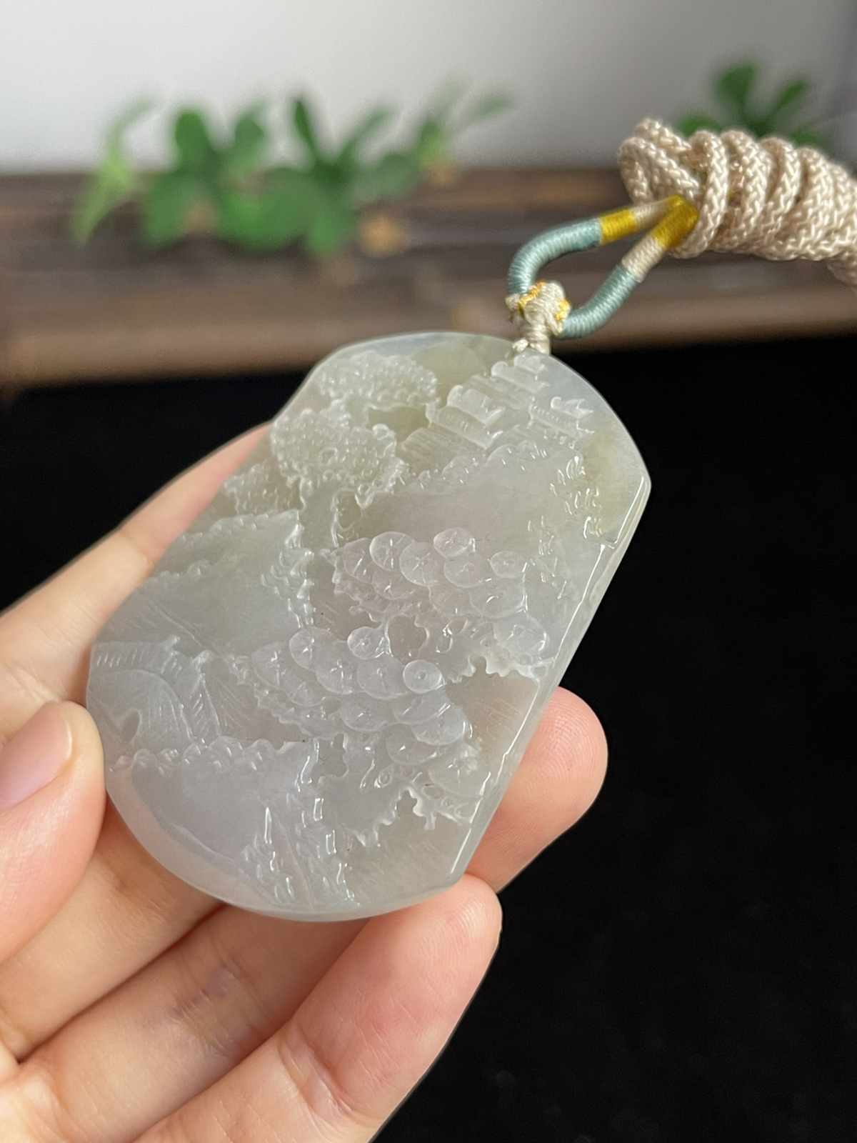 翡翠山水牌