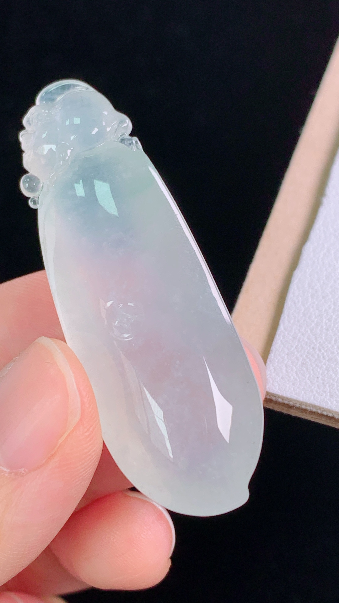️高冰福瓜种水，清透细腻，无裂尺寸:49.3-17.1-10.4mm 18