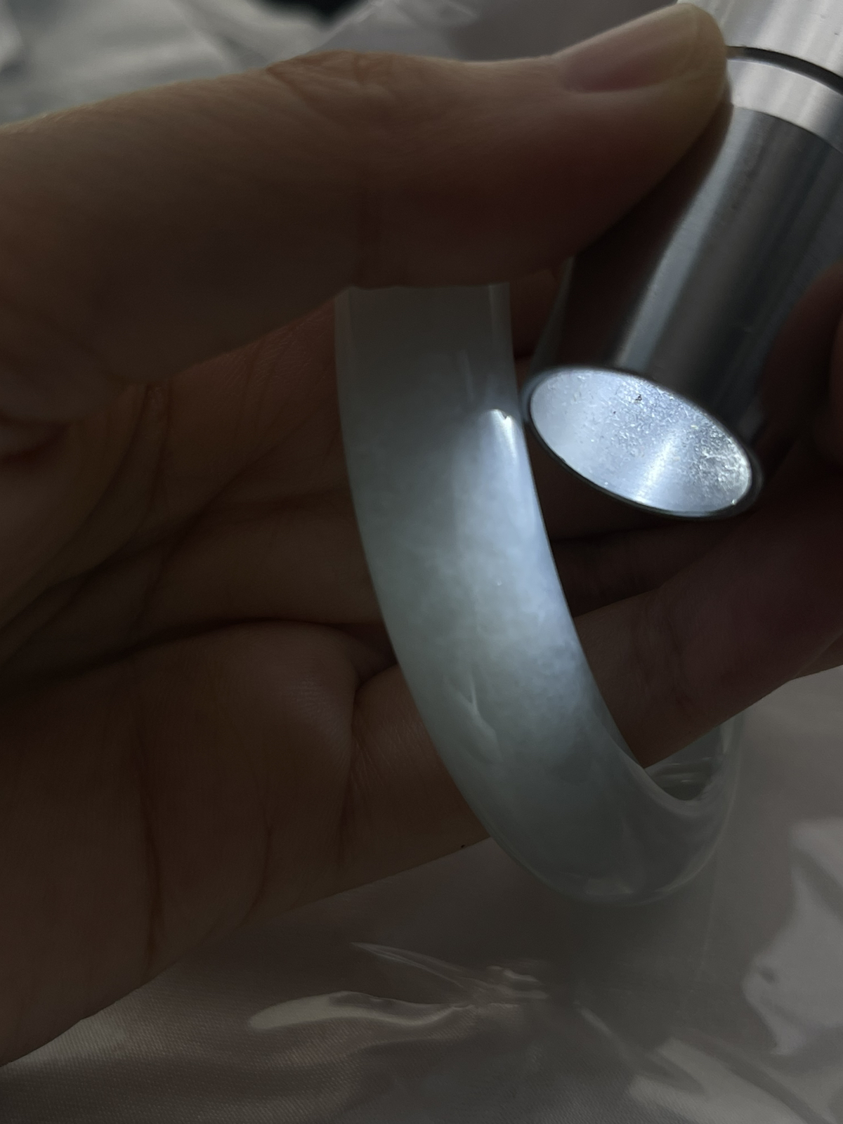 圈口55，冰糯种飘花翡翠正圈手镯