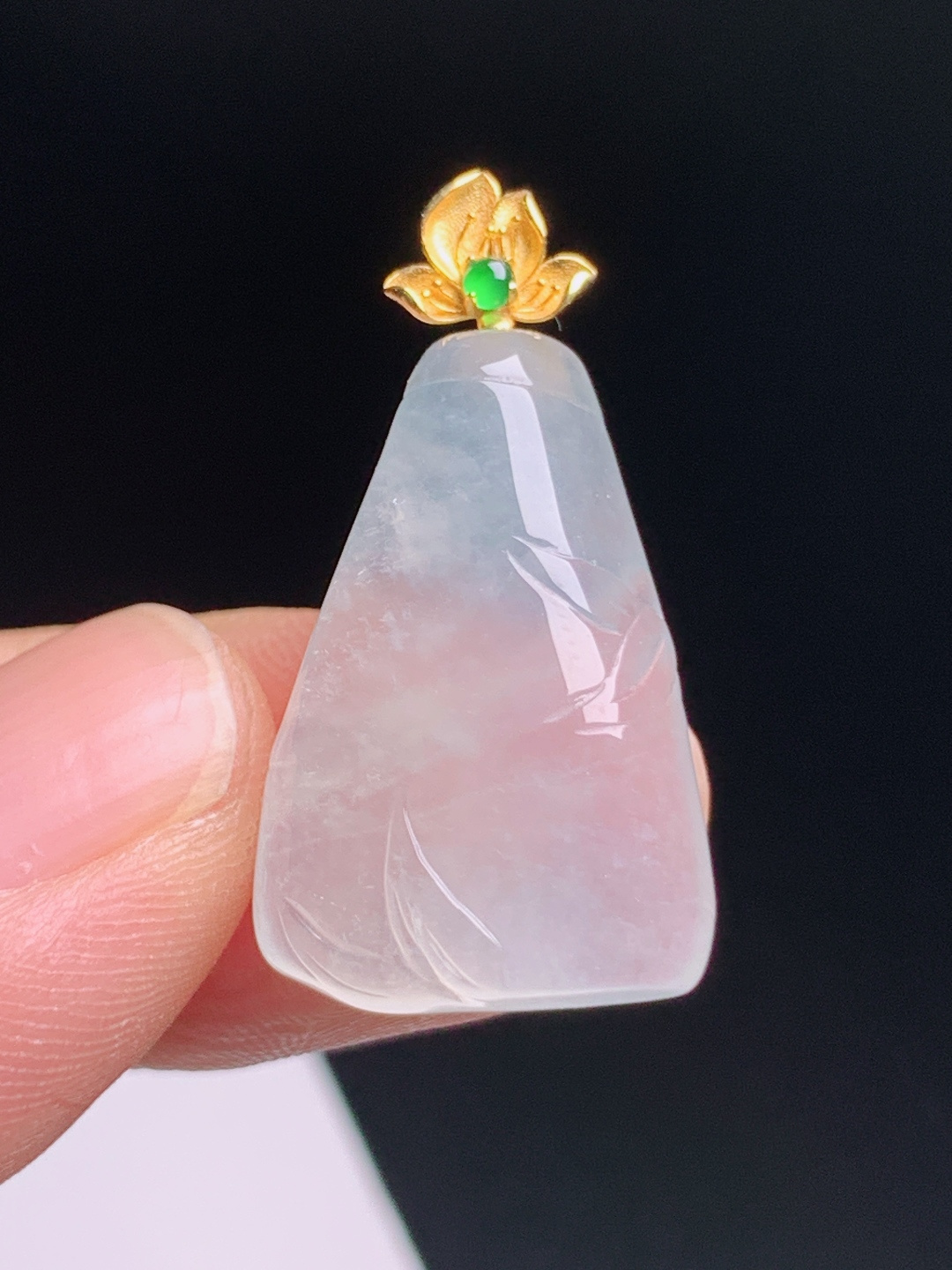 ️  随形竹节吊坠，玉质清透细腻刚性足，浅雕竹纹清雅脱俗 080720