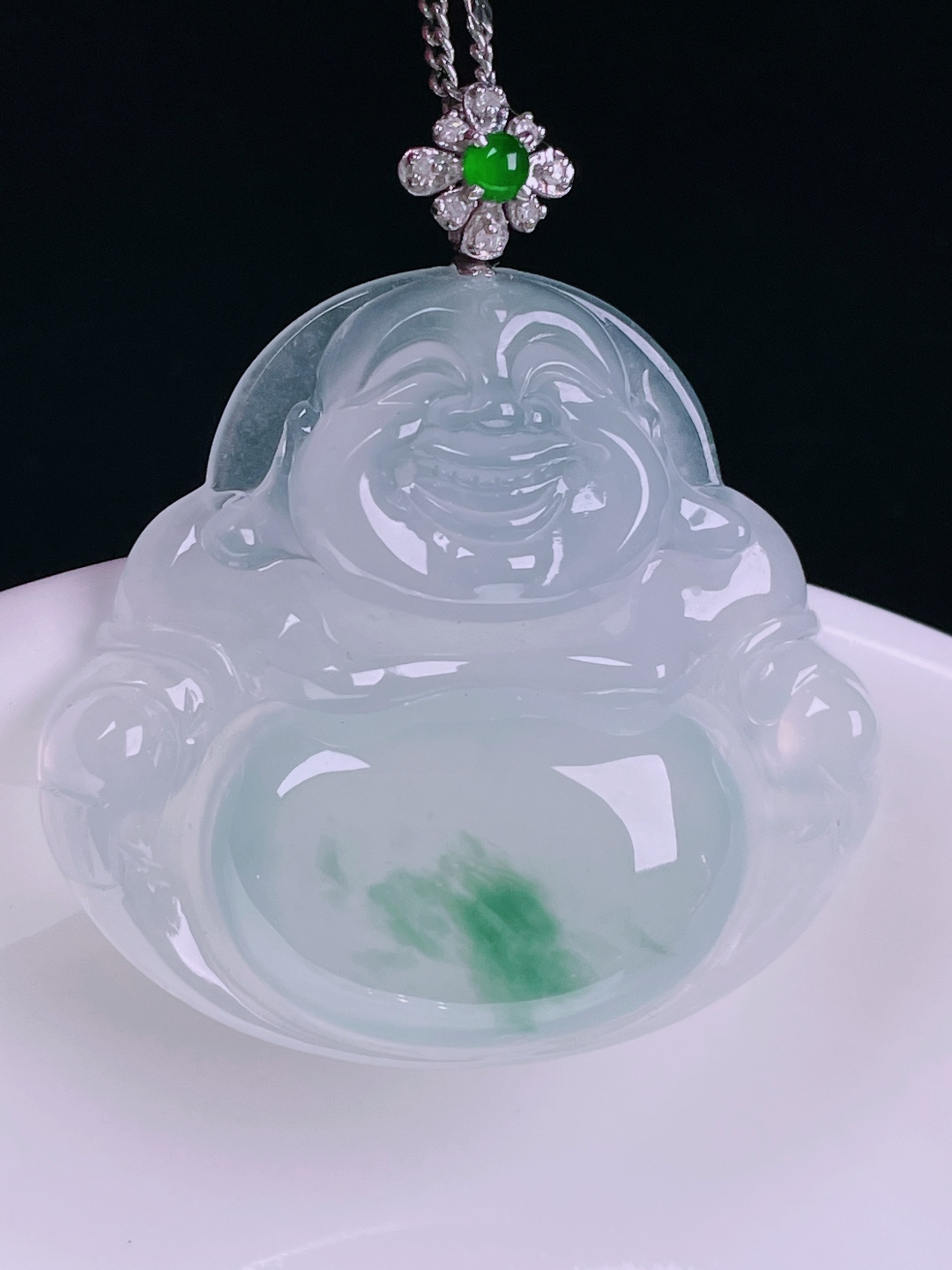 ️飘花佛公，老种起光，细底通透，尺寸：37.8裸石30/33.4/6mm0722