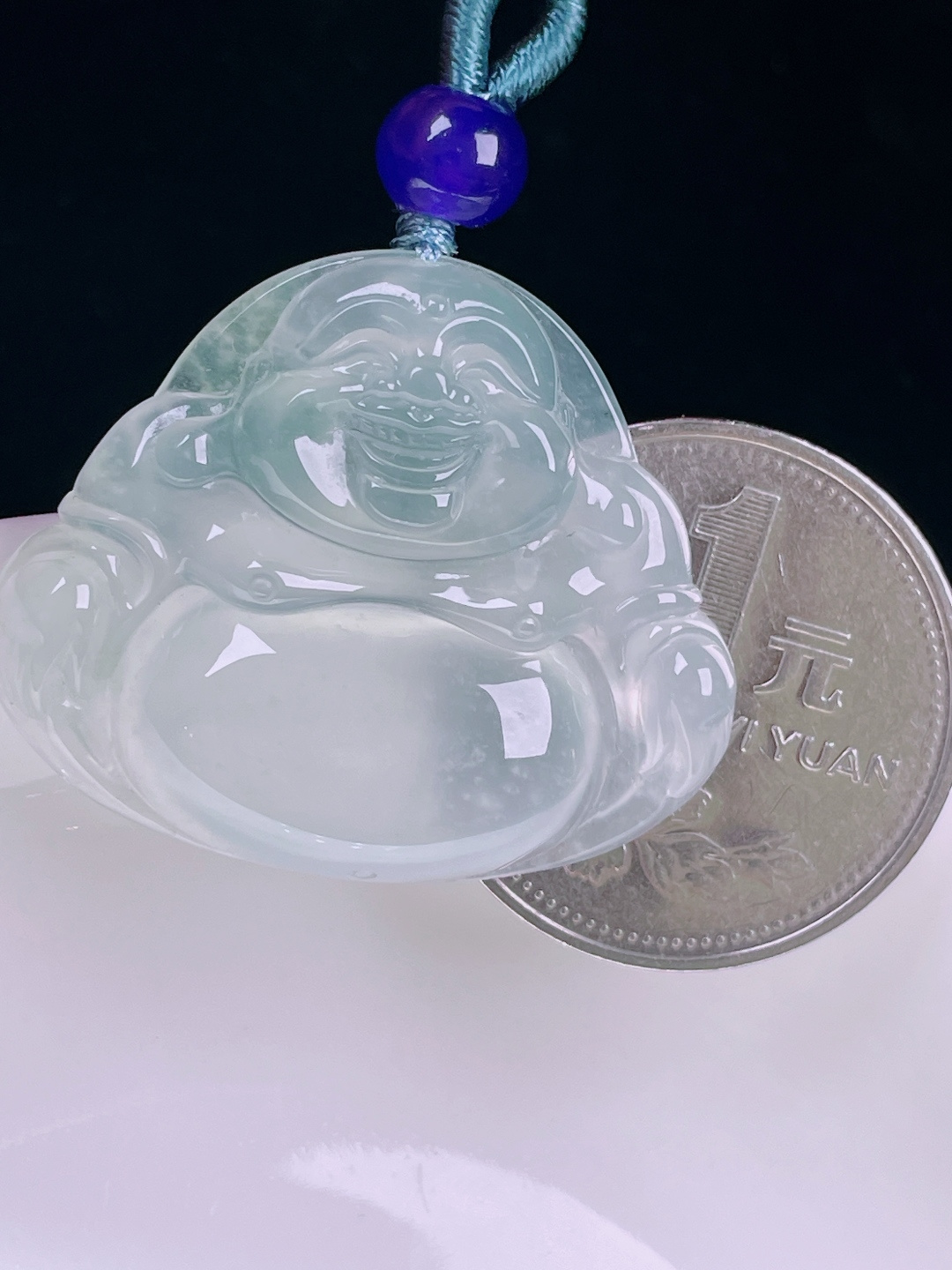 ️高冰佛公，老种起光，细底通透，尺寸：27.3/32.8/6.6mm0722