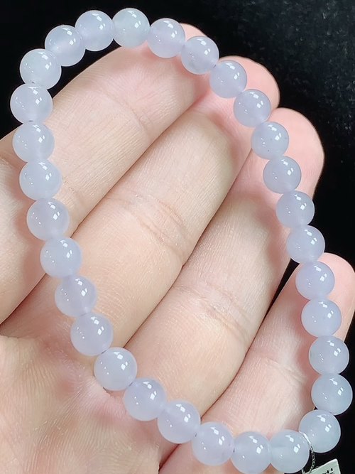冰紫玉珠手串，尺寸5.9mm，Q22nfy
