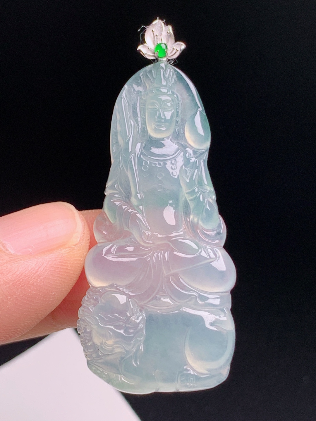 ️ 文殊菩萨吊坠，刚性十足通透起胶，法相庄严智慧护身 080720