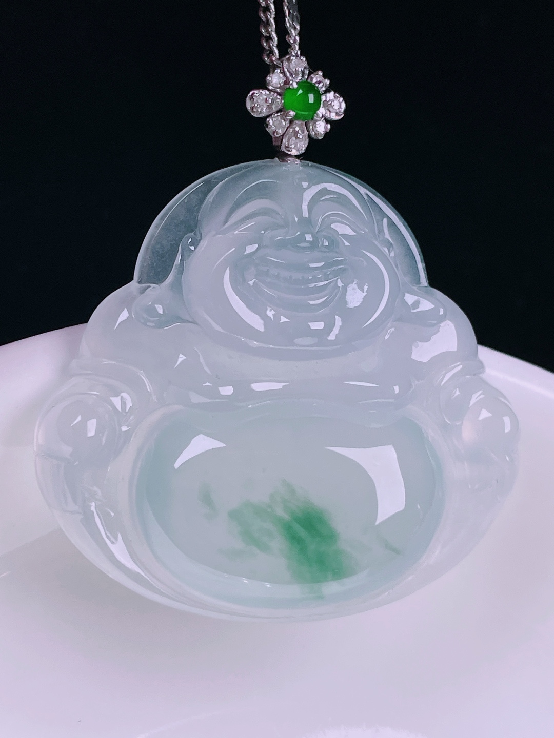 ️飘花佛公，老种起光，细底通透，尺寸：37.8裸石30/33.4/6mm0722