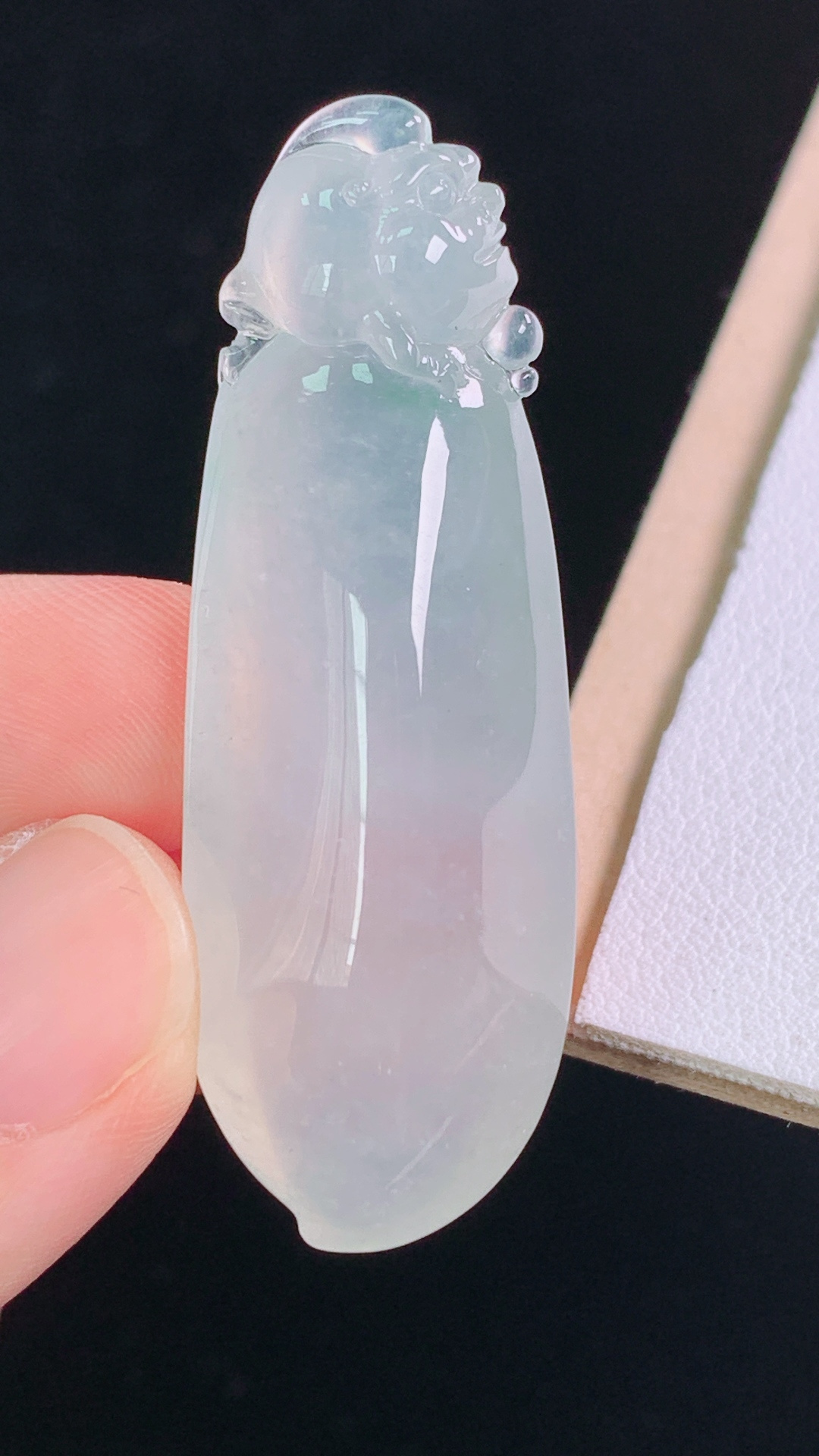 ️高冰福瓜种水，清透细腻，无裂尺寸:49.3-17.1-10.4mm 18
