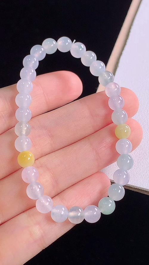 冰黄手链，尺寸:6.0-6.0mm 17