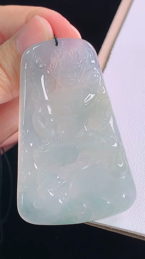 ️冰种观音，无裂，尺寸:59.1-38.4-5.4mm 18