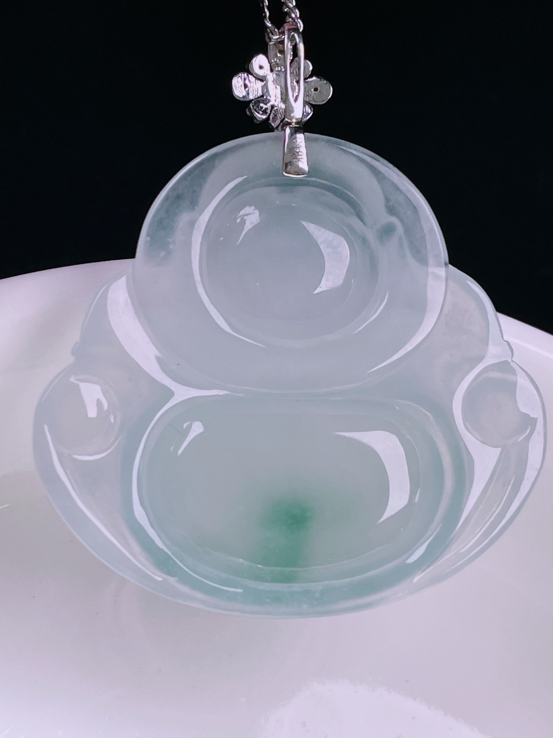 ️飘花佛公，老种起光，细底通透，尺寸：37.8裸石30/33.4/6mm0722