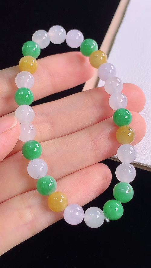 ️多彩手链，尺寸:7.1-7.1mm 17
