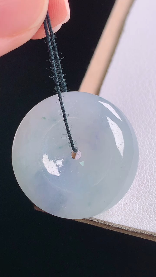 冰紫平安扣，无裂，尺寸:25.9-6.0mm 16