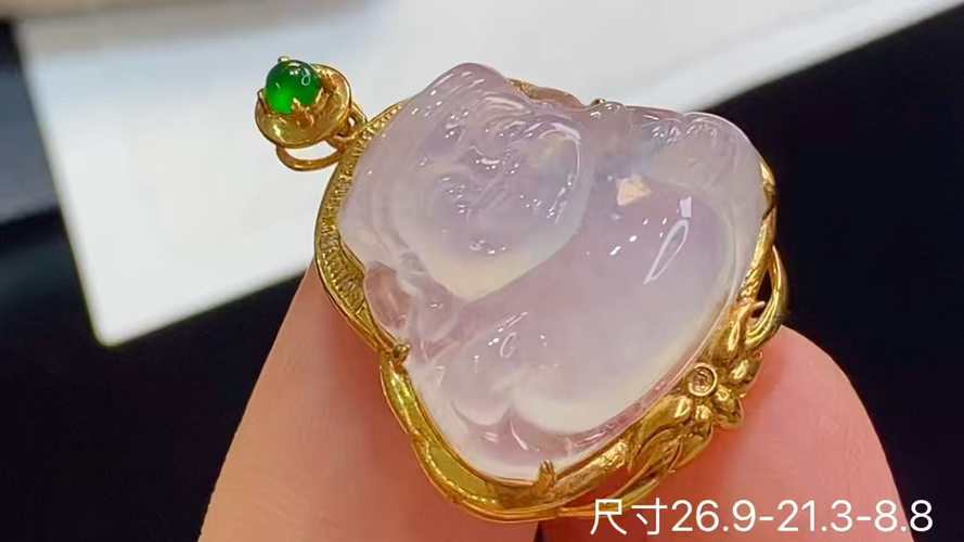 18k金+钻财神吊坠，无裂，26.9-21.3-8.8