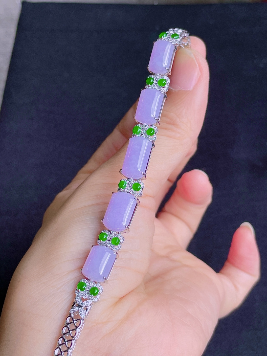 ️紫牌手链，晶莹剔透，新颖时尚，14-75-4