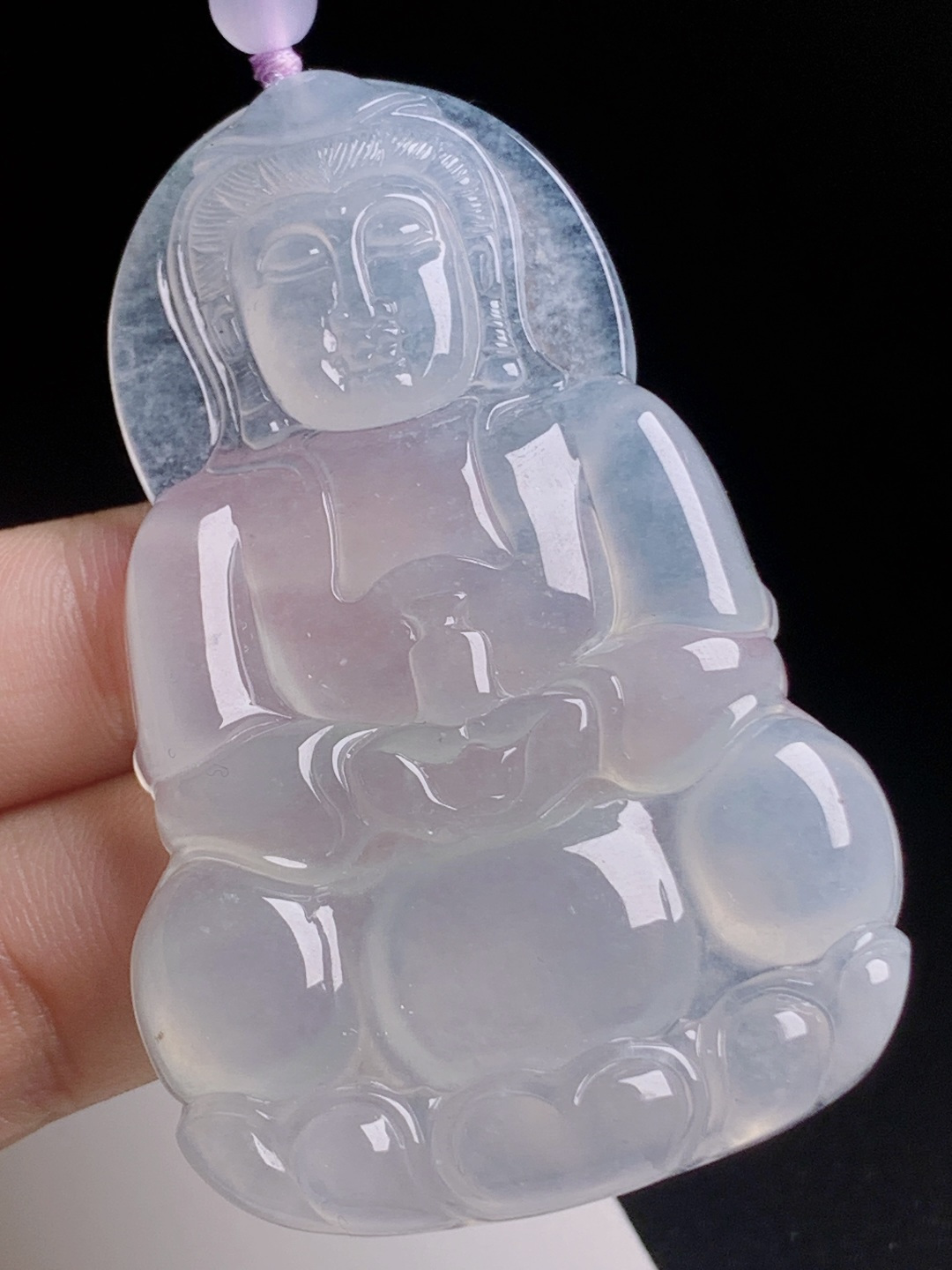 ️ 观音，冰透起光玉质通透细腻，开脸端庄祥和，线条流畅大气