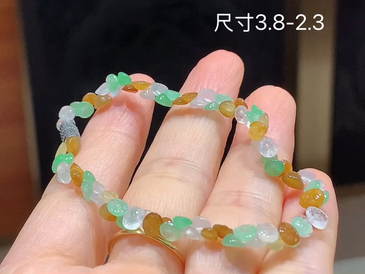 多彩手串 , 尺寸，3.8-2.3
