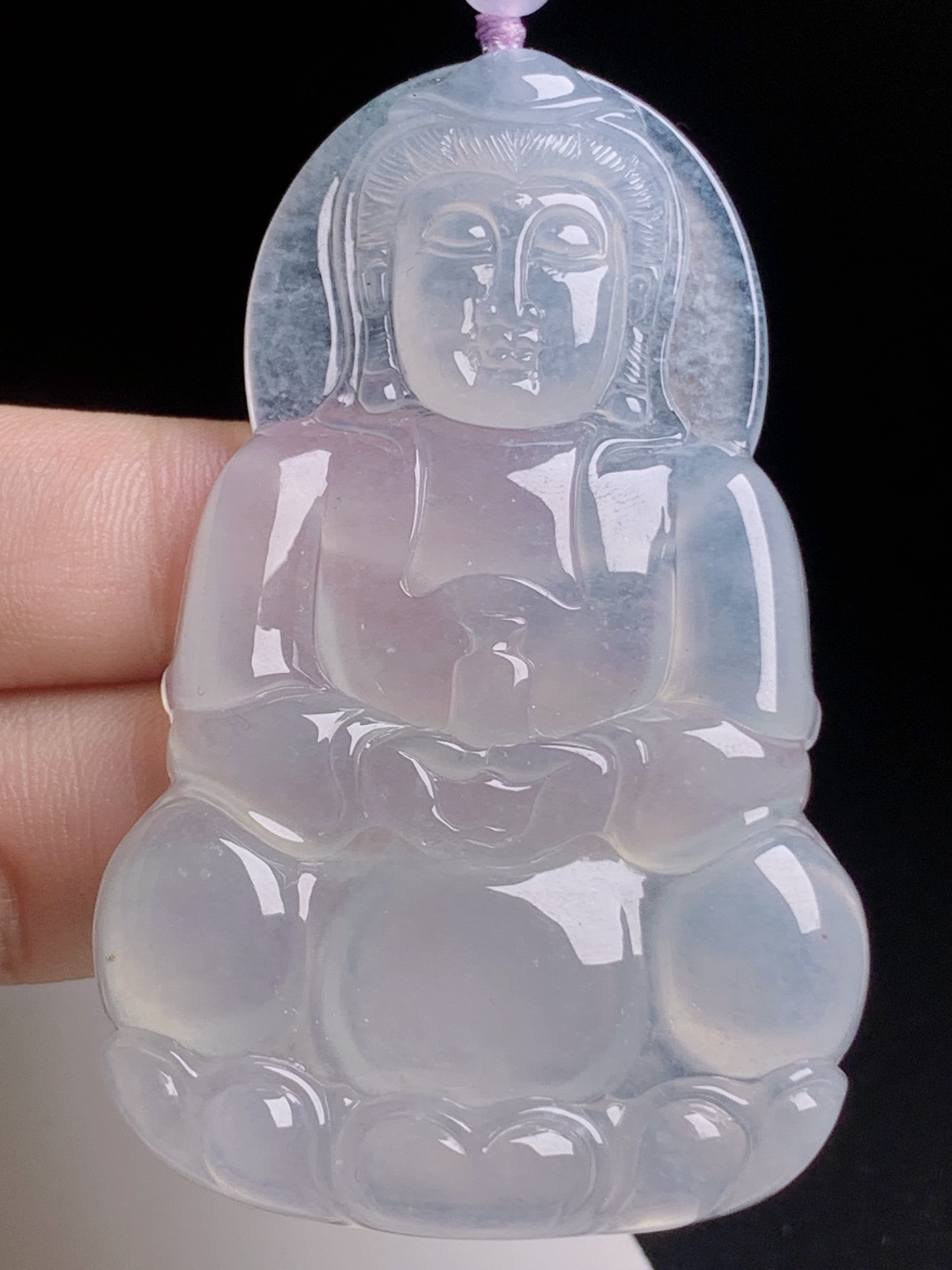 ️ 观音，冰透起光玉质通透细腻，开脸端庄祥和，线条流畅大气