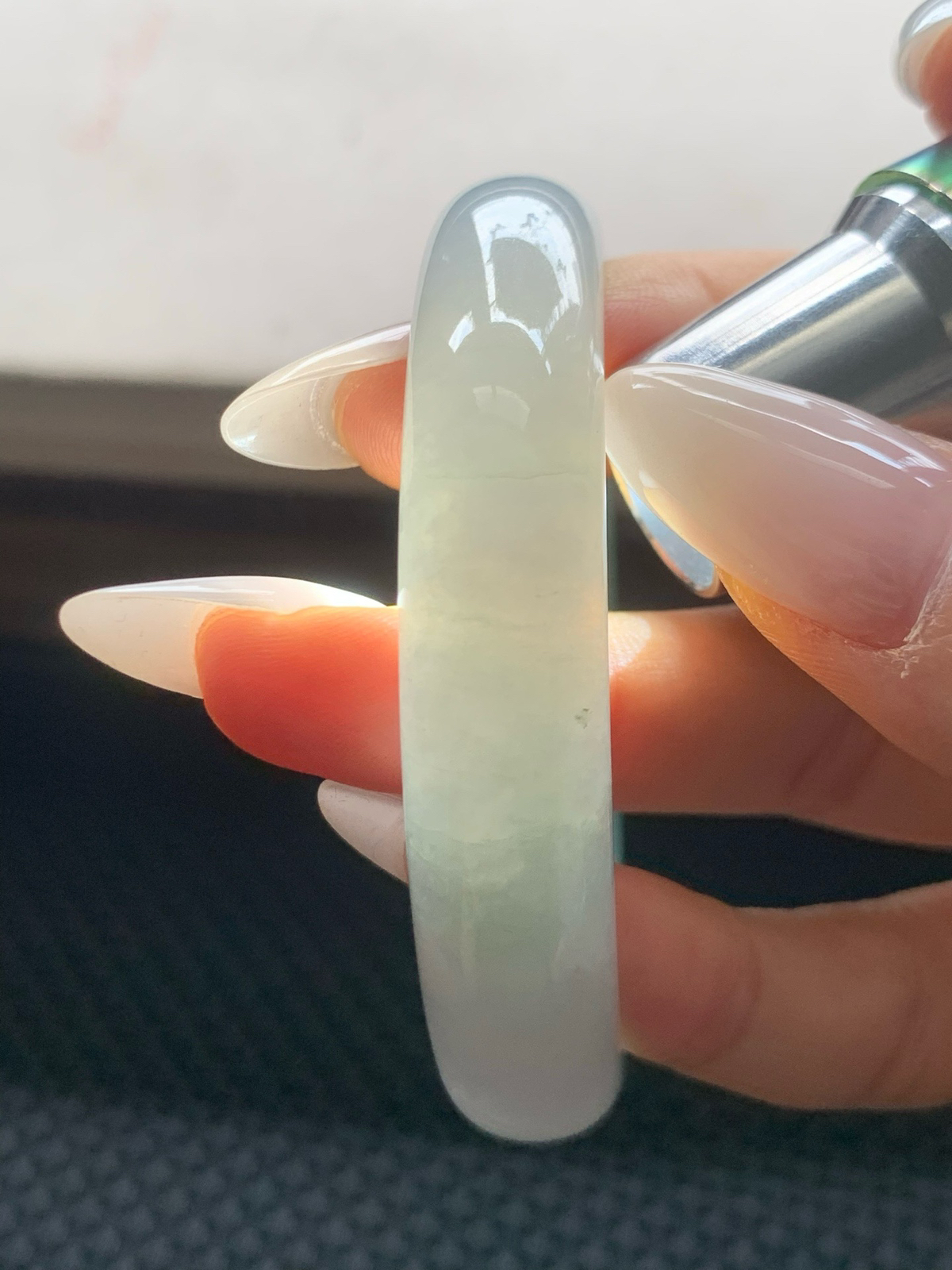 55圈口油青半山水正圈手镯