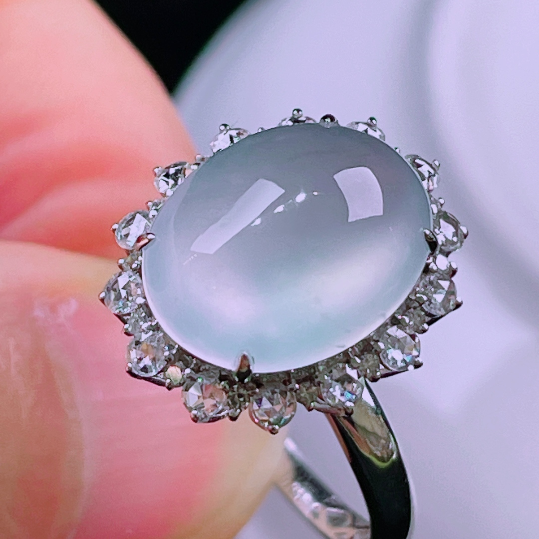 ️，老种起光，细底通透，尺寸：裸石13.2/11/6mm0723
