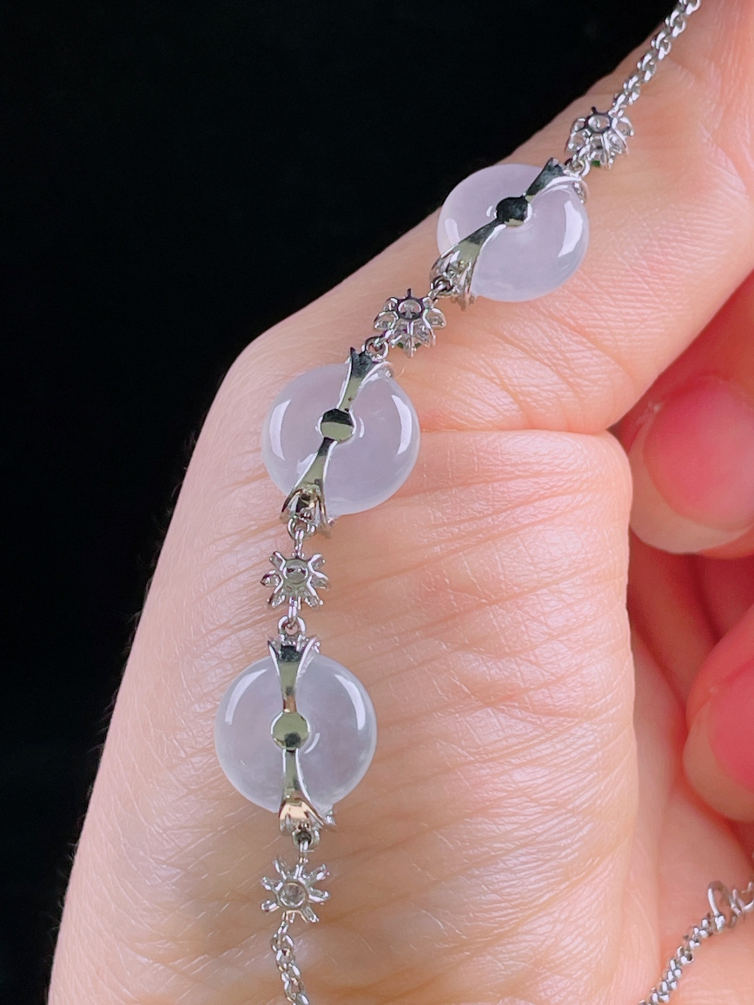 ️冰种手链，老种起光，细底通透，尺寸：裸石10/4mm0723