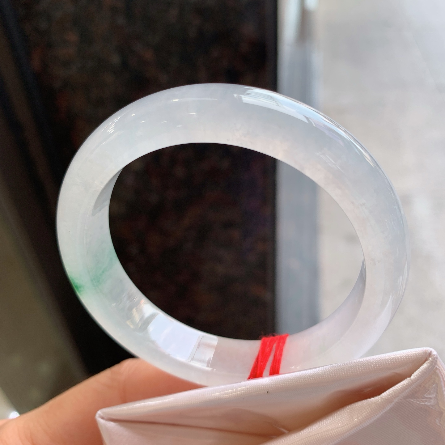 正圈冰飘绿 有纹 尺寸：53.8/11.8/8.2 冰润