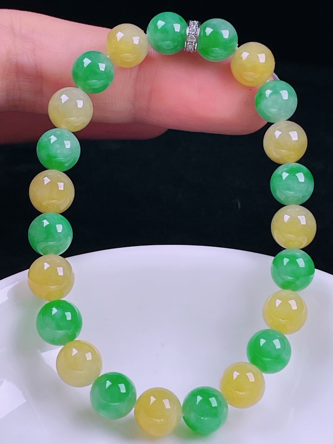 ️多彩手串，老种起光，细底通透，尺寸：8mm0723