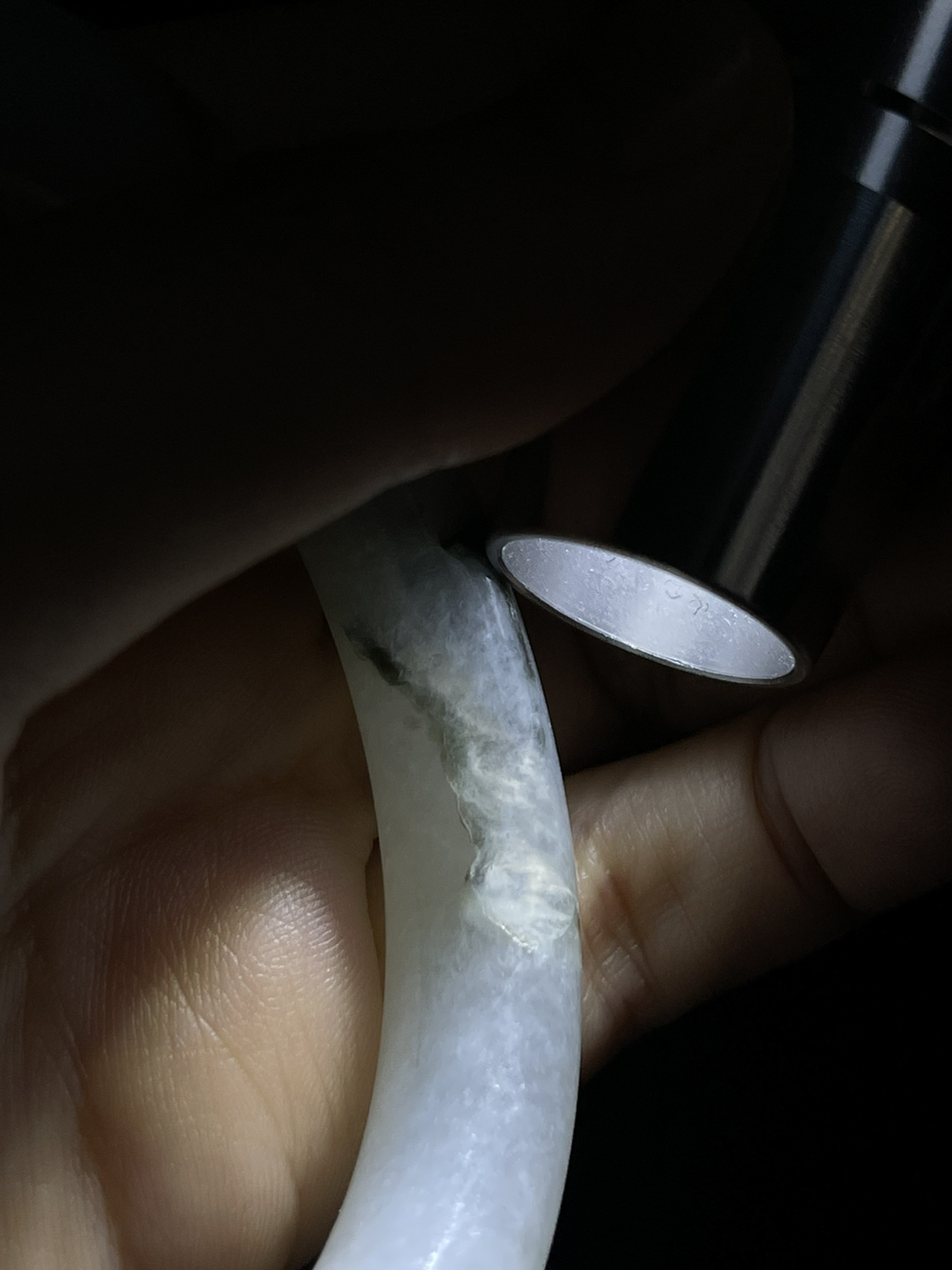 圆镯52圈口，翡翠手镯