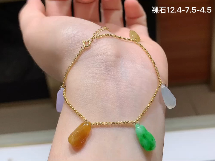 多彩手链 , 尺寸，12.4-7.5-4.5