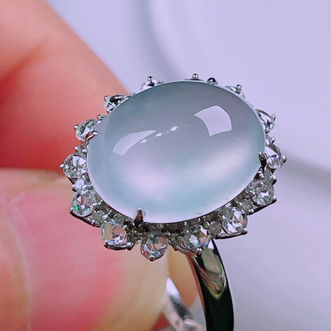 ️，老种起光，细底通透，尺寸：裸石13.2/11/6mm0723