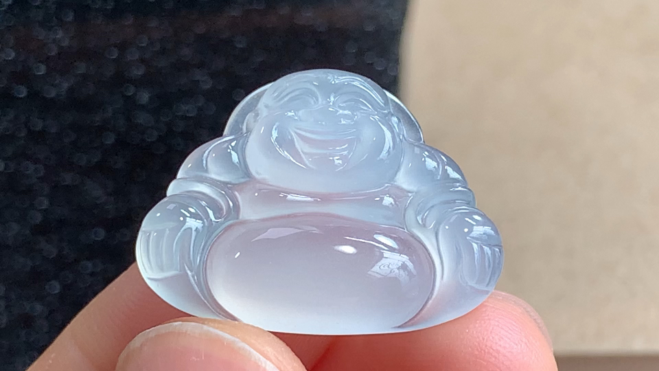 ️ 笑佛，无裂，尺寸24.9-19.0-4.4mm，包A附证书