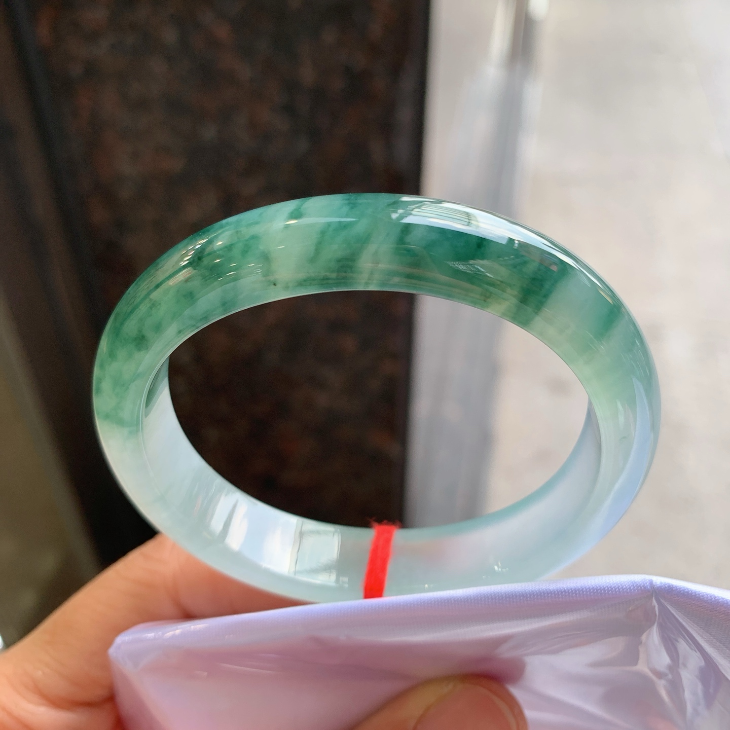 贵妃冰飘花 微细纹 尺寸：55.4/48/12.2/8 冰润