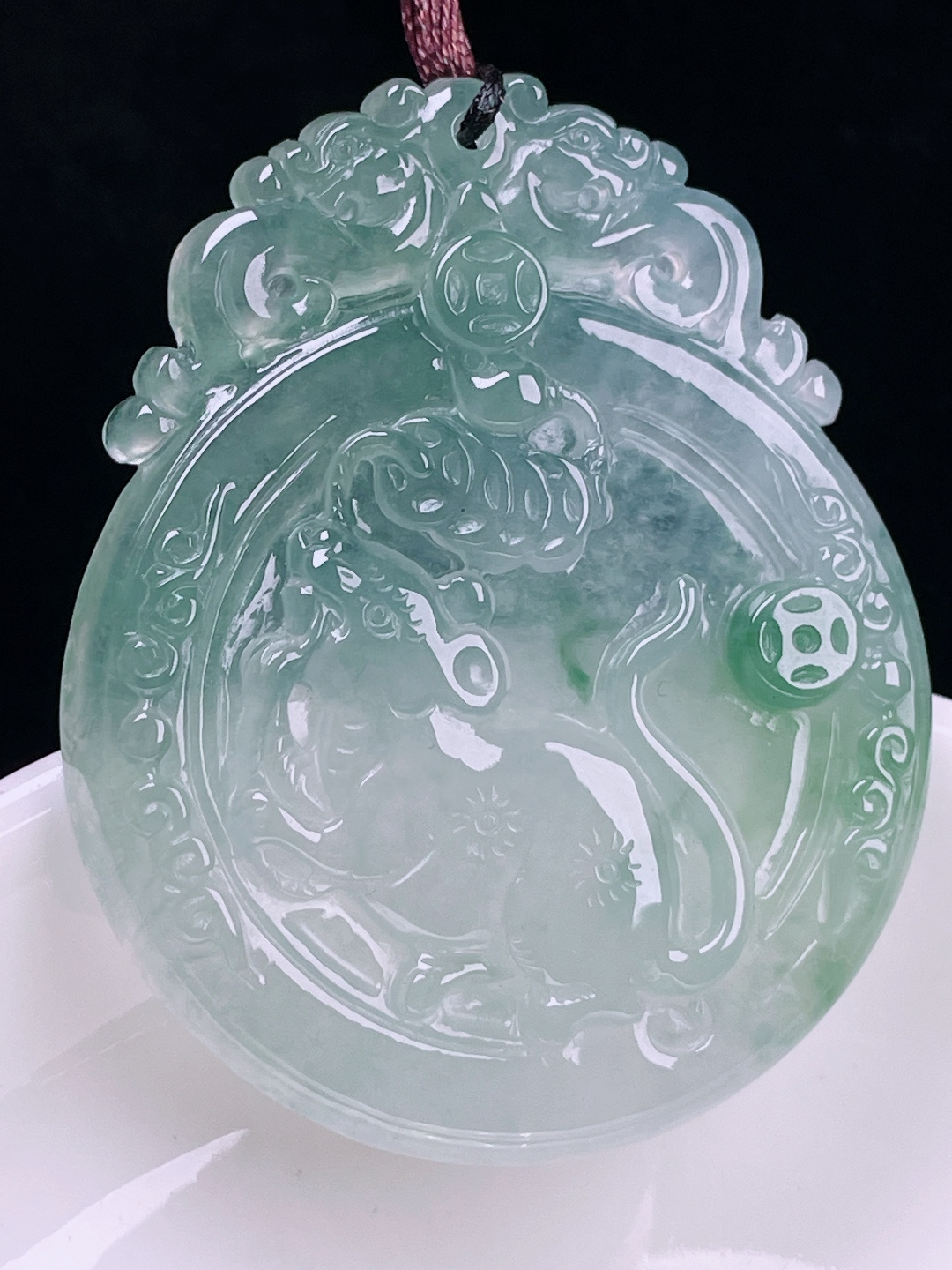 ️，老种起光，细底通透，尺寸：49/40/5.6mm0724