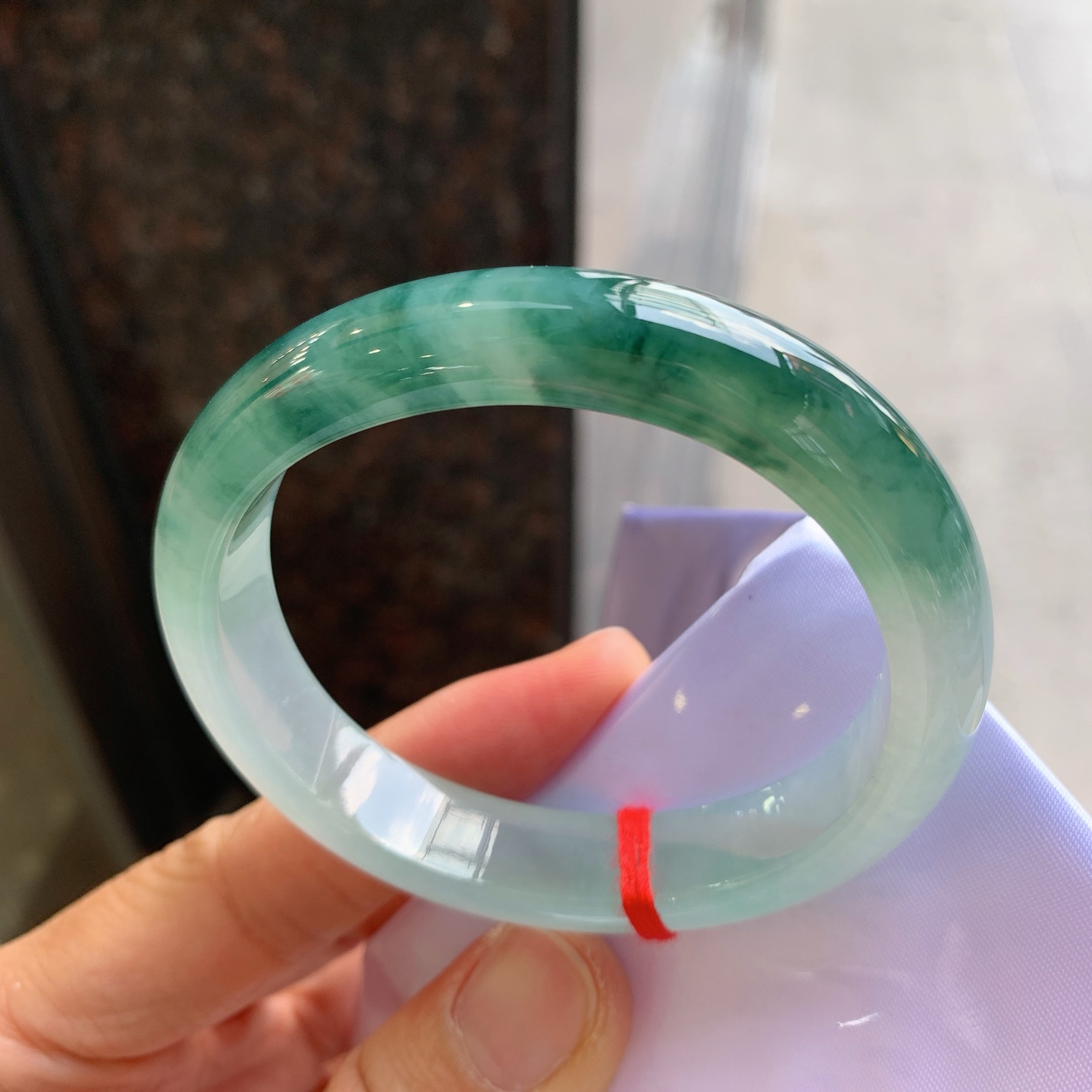 贵妃冰飘花 微细纹 尺寸：55.4/48/12.2/8 冰润
