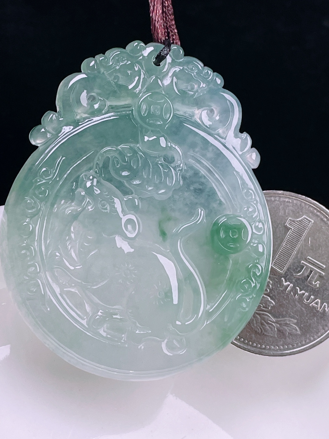 ️，老种起光，细底通透，尺寸：49/40/5.6mm0724