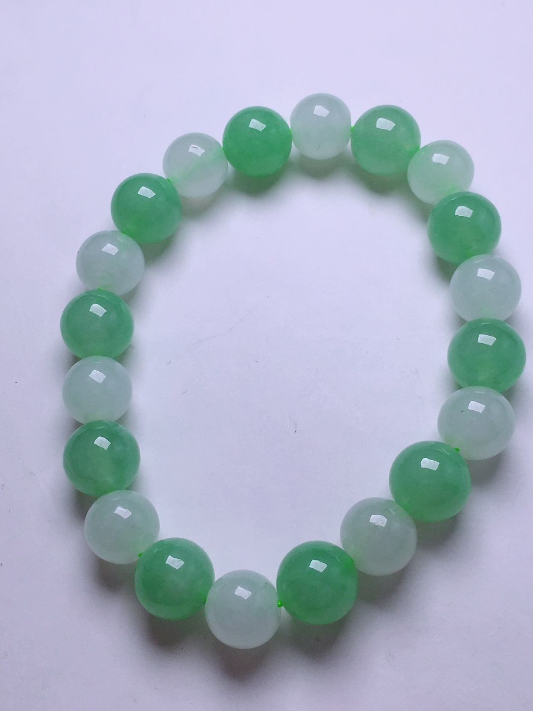️绿珠子手串，晶莹剔透，新颖时尚，9-10