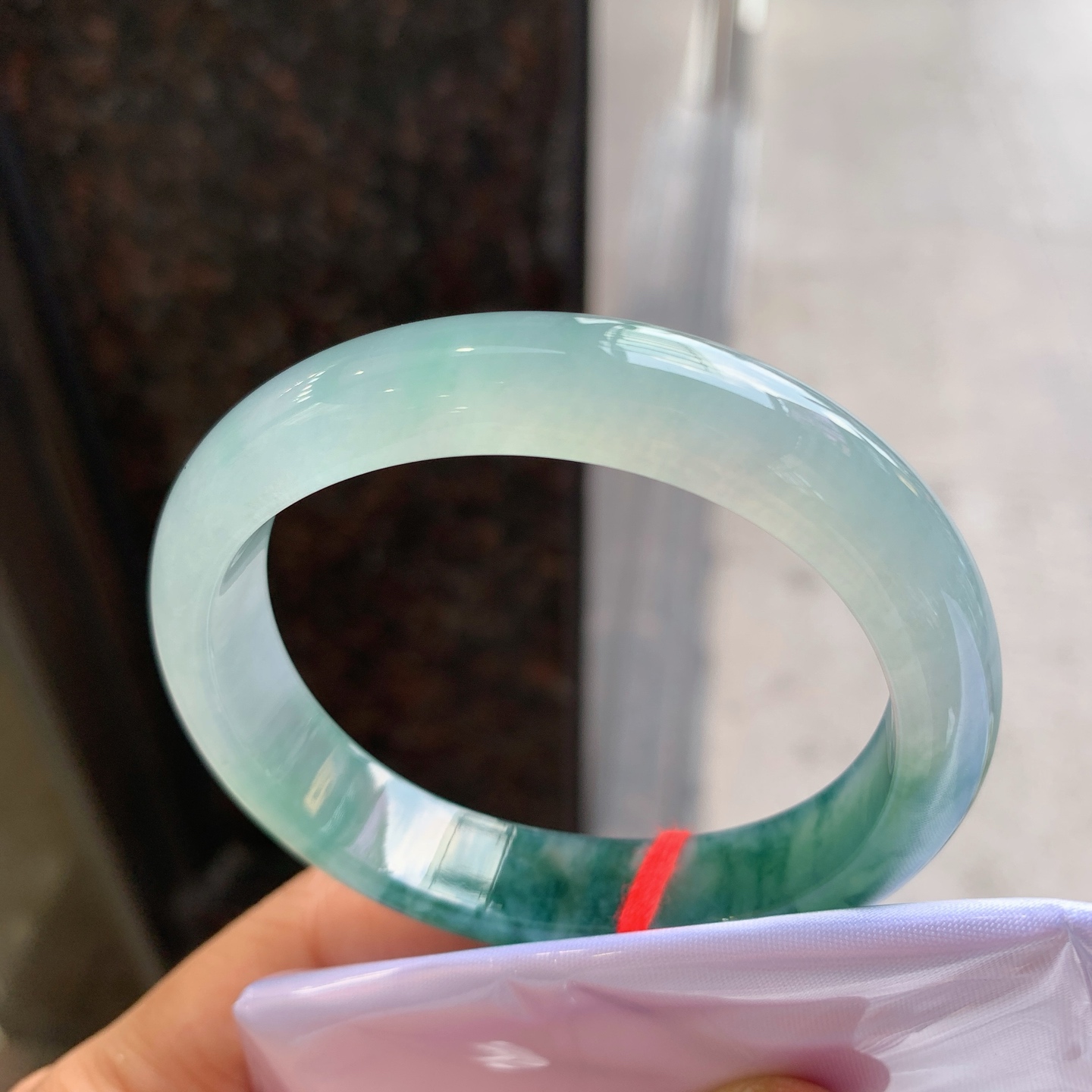 贵妃冰飘花 微细纹 尺寸：55.4/48/12.2/8 冰润